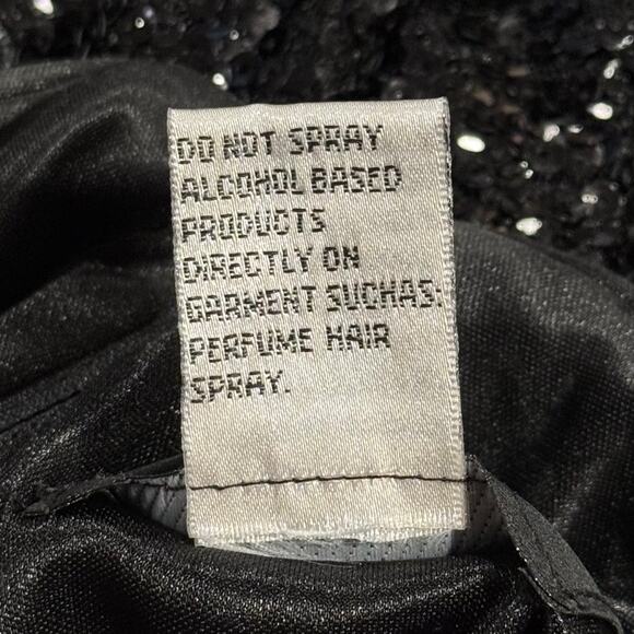 Clarisse Dress Sequin Embellished Cocktail Party Glam Evening Sparkly Black 0 - Picture 3 of 7